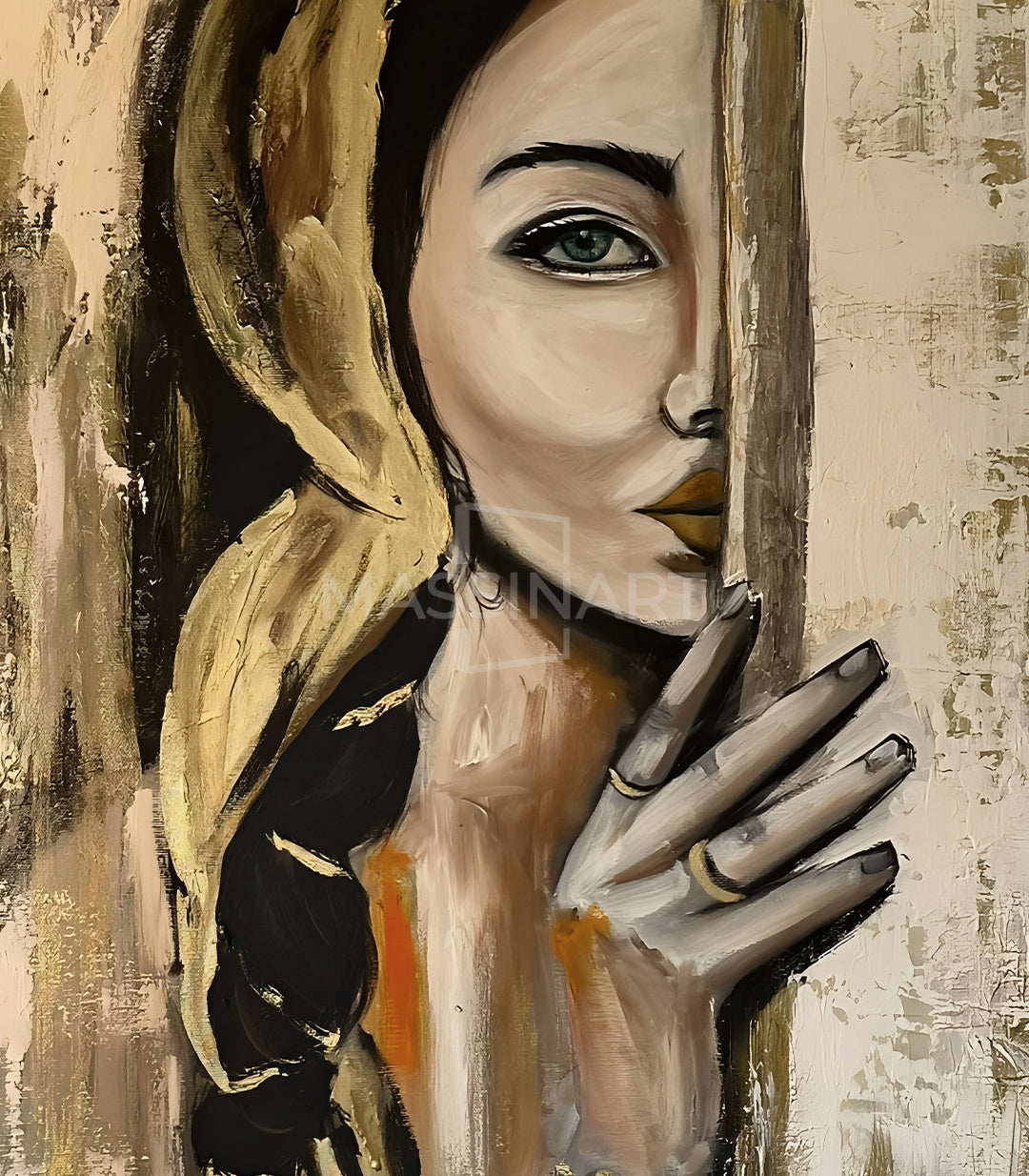 Behind the Wall - signé par l'artiste Samira AKR.